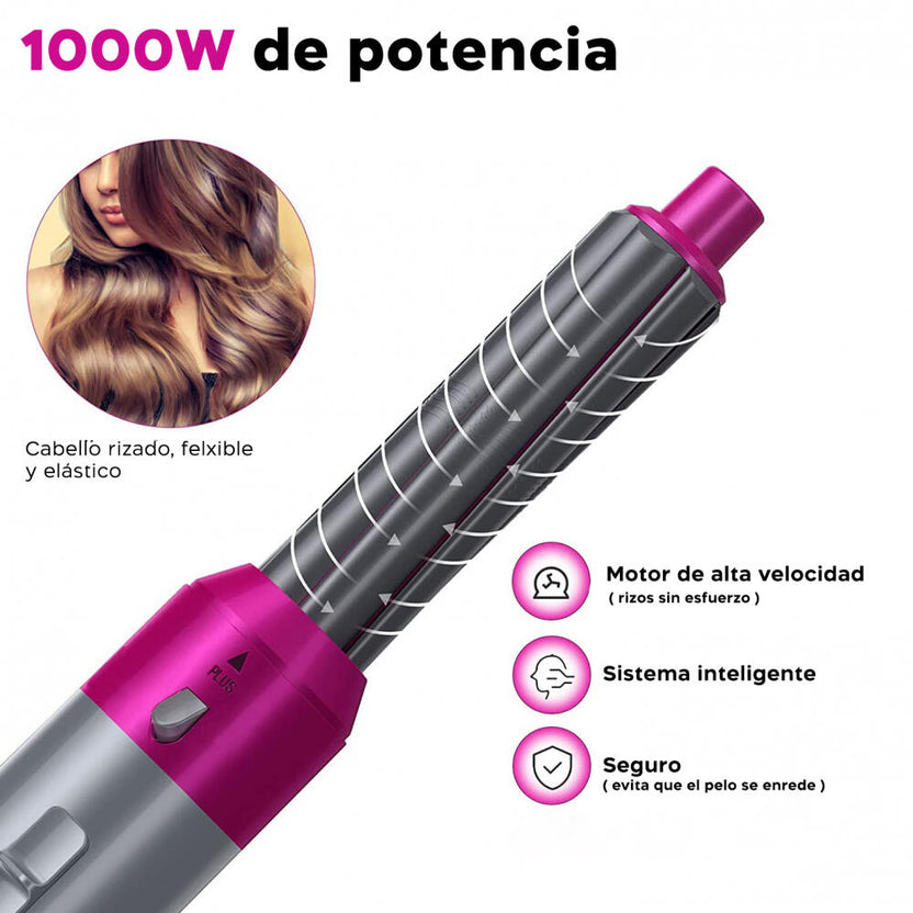 CEPILLO 5 EN 1 + Plancha de Pelo Portátil de regalo
